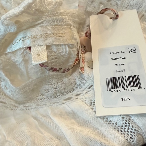 LoveShackFancy NWT Sully Heritage Cotton Top in White Size P - Picture 5 of 5